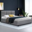 Artiss King Single Size Bed Frame Base Mattress Fabric Wooden Grey TINO