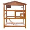 Large Pet Bird Cage Wooden Aviary House Budgie Parrot Canary Cage Enclosure Outdoor