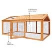 Chicken Run Coop Chook Cage Pen Shelter Wood House Rabbit Hutch Bunny Pet Bird Enclosure Outdoor