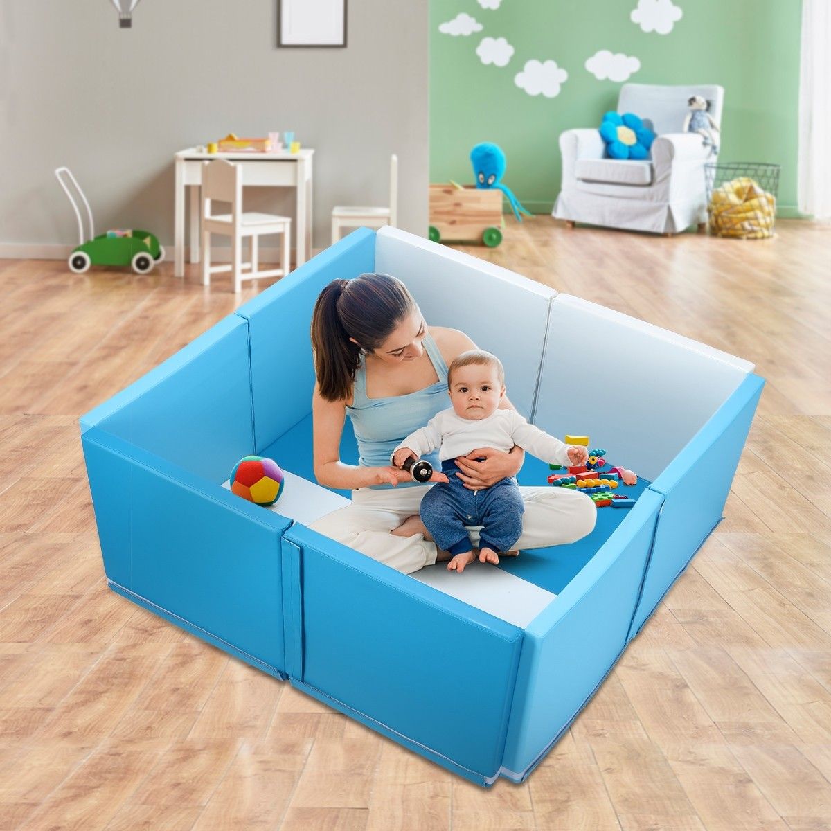 Kidbot New Baby Foam Play Mat Playpen Folding Sofa with Thick Padding