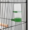 Bird Cage with Roof Grey 66x66x155 cm Steel