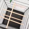 Bird Cage with Roof Grey 66x66x155 cm Steel