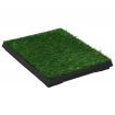 Pet Toilet with Tray and Artificial Turf Green 63x50x7 cm WC