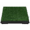 Pet Toilet with Tray and Artificial Turf Green 63x50x7 cm WC