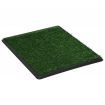 Pet Toilet with Tray and Artificial Turf Green 64x51x3 cm WC