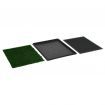 Pet Toilet with Tray and Artificial Turf Green 64x51x3 cm WC