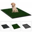 Pet Toilet with Tray and Artificial Turf Green 76x51x3 cm WC