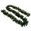 Christmas Garland Decorated with Baubles and LED Lights 10 m