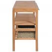 Bathroom Vanity Cabinet with 4 Baskets Solid Teak 132x45x75 cm