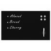 Wall Mounted Magnetic Blackboard Glass 100x60 cm