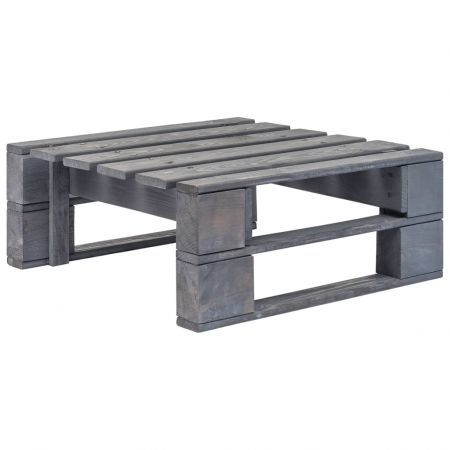 Garden Pallet Ottoman FSC Wood Grey