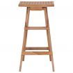 Folding Bar Stools 2 pcs Solid Teak Wood