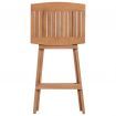 Folding Bar Stools 2 pcs Solid Teak Wood