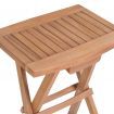 Folding Bar Stools 2 pcs Solid Teak Wood