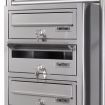 Quadruple Mailbox on Stand Stainless Steel