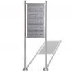 Quintuple Mailbox on Stand Stainless Steel