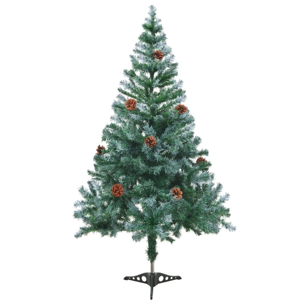 Frosted Christmas Tree with Pinecones 150 cm