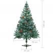 Frosted Christmas Tree with Pinecones 150 cm