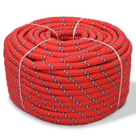 Marine Rope Polypropylene 8 mm 100 m Red