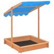 Sandbox with Adjustable Roof Wood Blue UV50