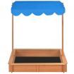 Sandbox with Adjustable Roof Wood Blue UV50