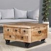 Coffee Table Rough Mango Wood 70x70x40 cm