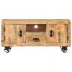 TV Cabinet Rough Mango Wood 110x30x50 cm