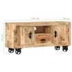 TV Cabinet Rough Mango Wood 110x30x50 cm