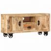 TV Cabinet Rough Mango Wood 110x30x50 cm