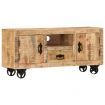 TV Cabinet Rough Mango Wood 110x30x50 cm