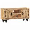 TV Cabinet Rough Mango Wood 110x30x50 cm