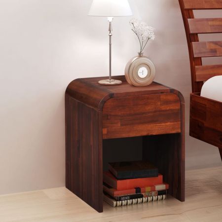 Nightstand 41,5x42x52 cm Solid Acacia Wood
