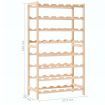 Wine Rack Cedar Wood 57,5x28x102 cm