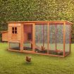 Chicken Run Coop Walk In House Rabbit Hutch Bunny Cage Duck Pet Hen Enclosure Outdoor Wooden Extra Long 250cm