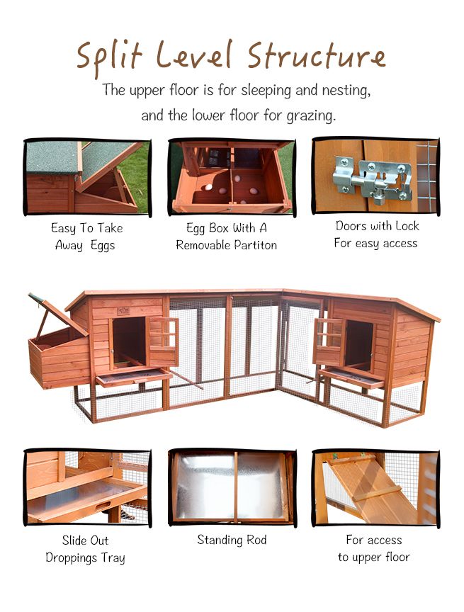 Wooden Chicken Coop Extra Large Bunny House Rabbit Hutch Duck Cage