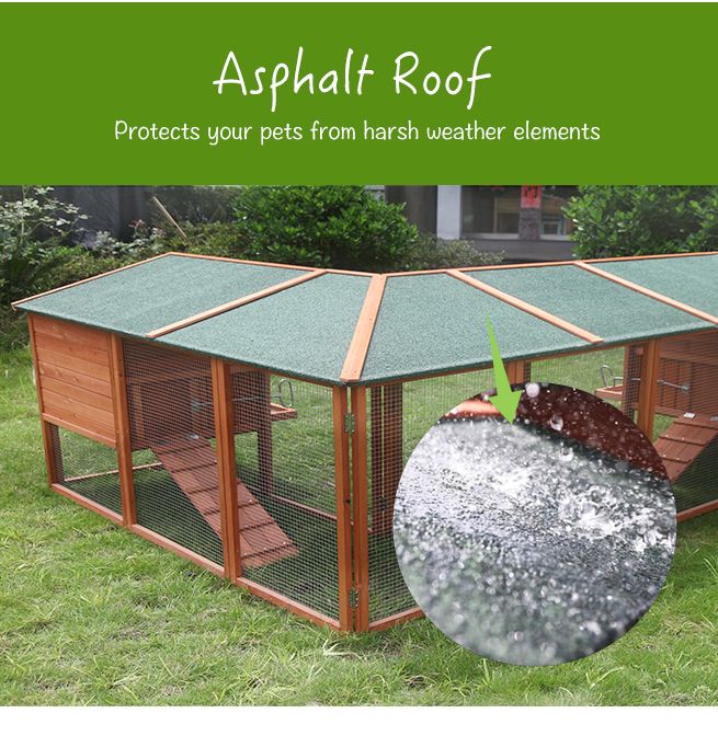 Wooden Chicken Coop Extra Large Bunny House Rabbit Hutch Duck Cage