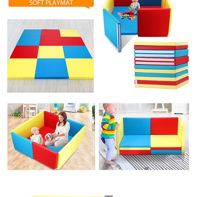 Kidbot New Baby Foam Play Mat Playpen Folding Sofa with Thick Padding