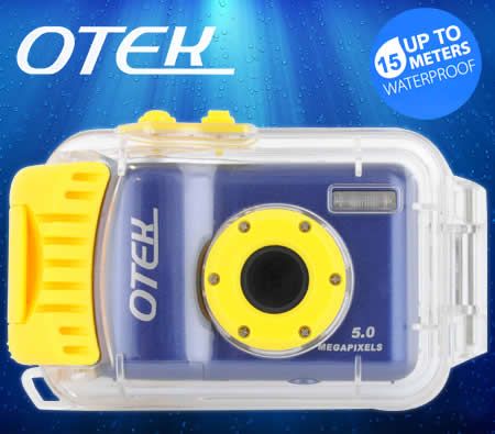 Otek Digital Camera 8.1 MP Megapixel 8x Digital Zoom with Underwater Waterproof Case - 15M Waterproof - Blue
