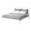 Double Modern Metal Bed Frame Iron Bed Base Bedroom Furniture White