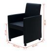 Dining Chairs 4 pcs Black Faux Leather