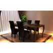 4 x dining chairs brown