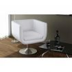 Bar Chairs 2 pcs Artificial Leather White