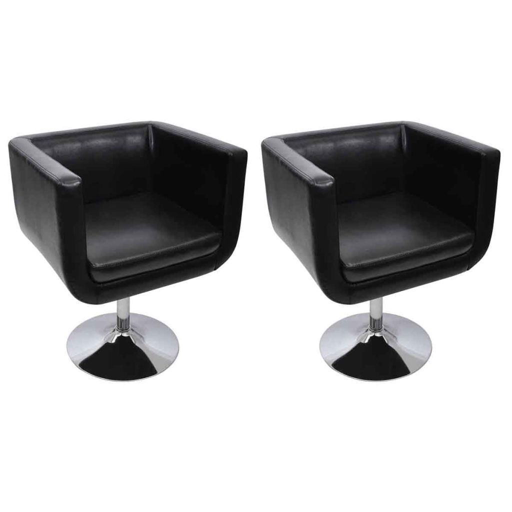 Bar Chairs 2 pcs Artificial Leather Black