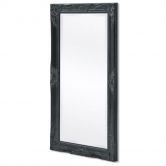 Wall Mirror Baroque Style 100x50 cm Black