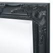 Wall Mirror Baroque Style 100x50 cm Black