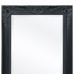 Wall Mirror Baroque Style 100x50 cm Black