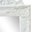 Free-Standing Mirror Baroque Style 160x40 cm White