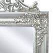 Free-Standing Mirror Baroque Style 160x40 cm Silver