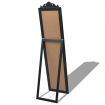 Free-Standing Mirror Baroque Style 160x40 cm Black