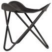 Butterfly Stool Real Leather Black